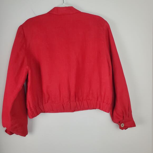 Vintage INTERNATIONAL SCENE Red Cropped Jacket | Size 10 - Picture 4 of 13